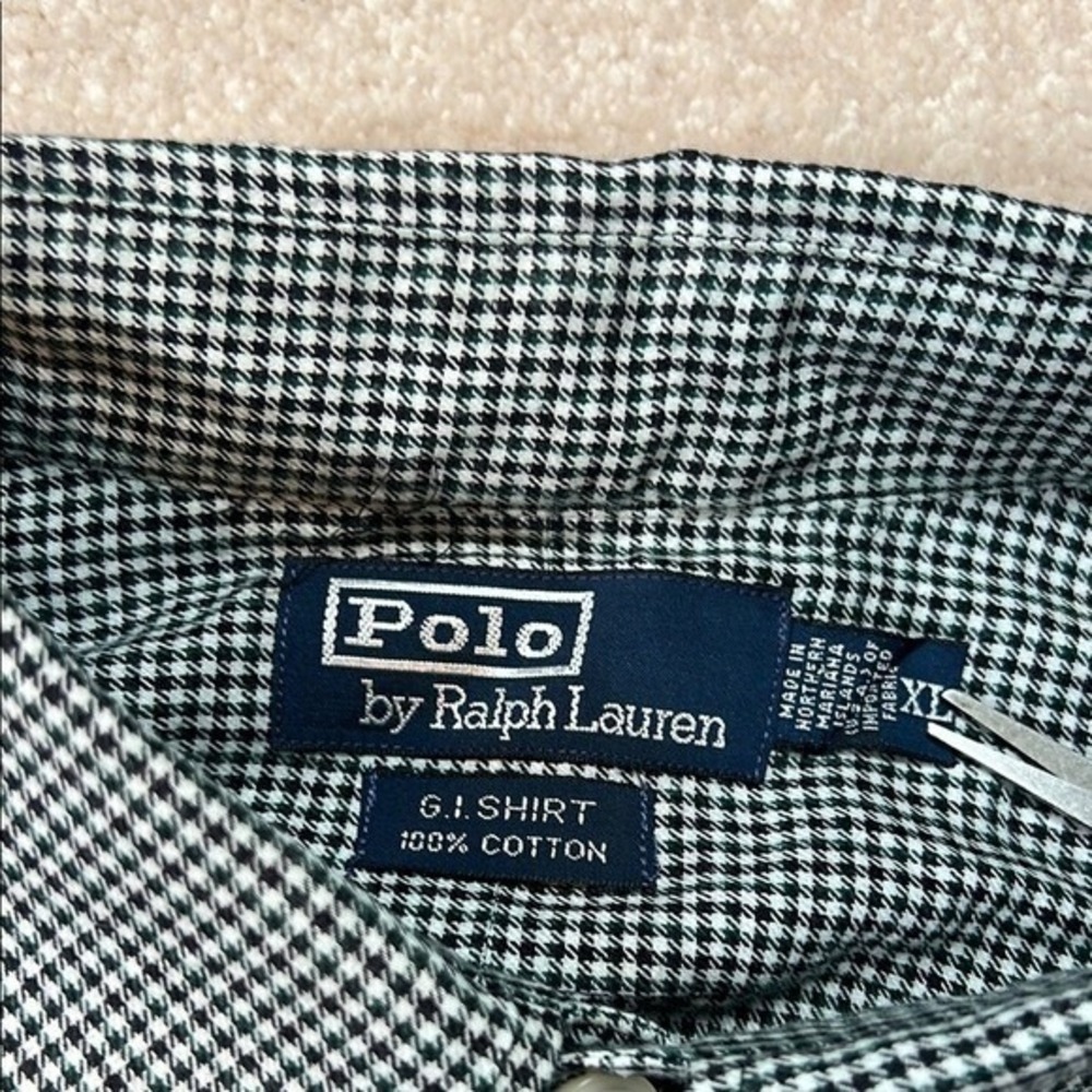 Polo Ralph Lauren Gingham Check Button Down Long‎ Sleeve Shirt XL
